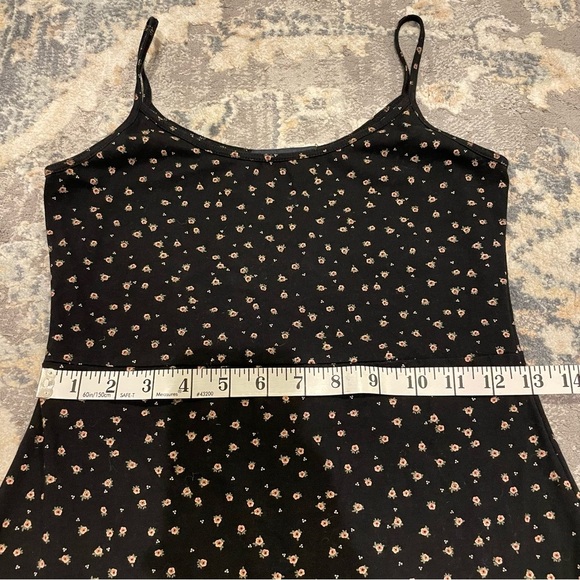 Brandy Melville Black Mini Dress with Pink Floral Pattern - Picture 3 of 5